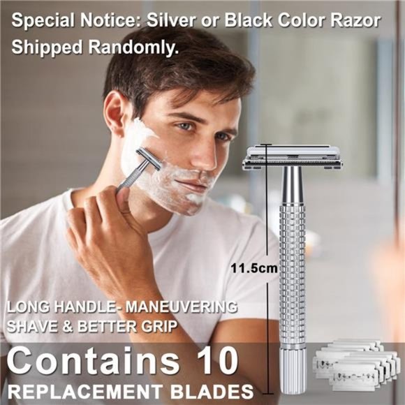 Shaving Kit for Men, Include Safety Razor, Sandalwood Shaving Cream, Mens - Picture 2 of 6